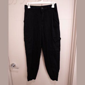 Black Cargo Joggers